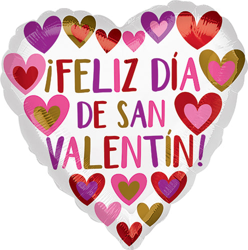 Std Feliz Dia de San Valentin Balloon, 18"