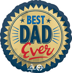 Best Dad Ever Gold Stamp Balloon, 18 inch *
