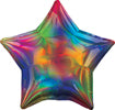 Iridescent Rainbow Star Holographic Balloon