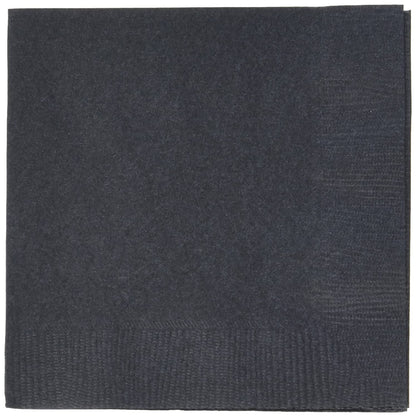 3-Ply Beverage Napkins, Party Supplies, One Size 20ct, Jet Black
