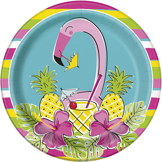Flamingo with Pineapple 9" Plates