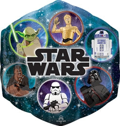 Star Wars Galaxy of Adventures Hexagonal Foil Balloon, 22in x 23in