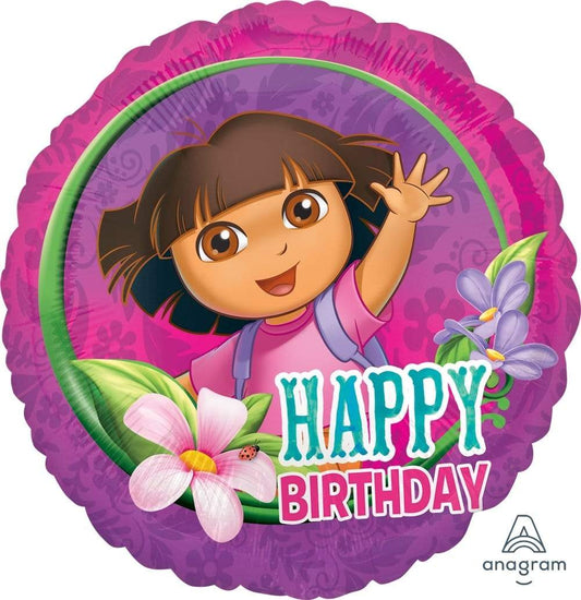 Happy Birthday Dora the Explorer, 18" Balloon