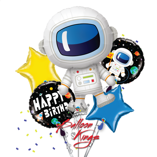 Adorable Astronaut Balloon Bouquet 5pc.