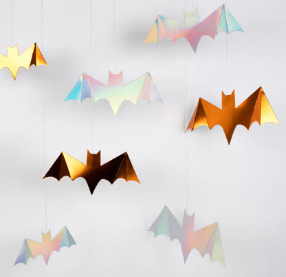 Halloween Foil Hanging Bats, 8 Pieces*