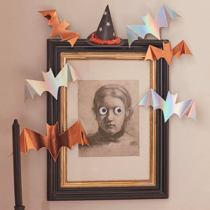 Halloween Foil Hanging Bats, 8 Pieces*