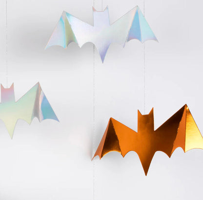Halloween Foil Hanging Bats, 8 Pieces*