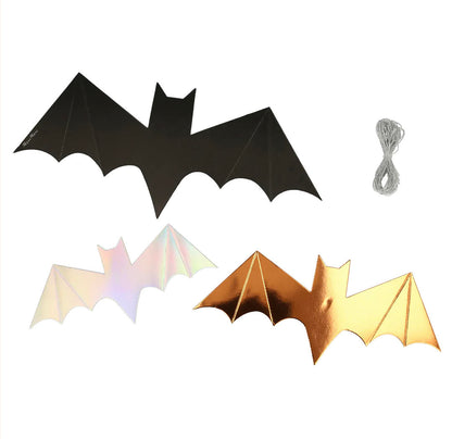 Halloween Foil Hanging Bats, 8 Pieces*