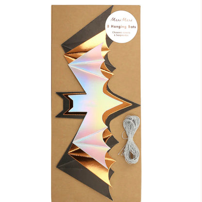 Halloween Foil Hanging Bats, 8 Pieces*