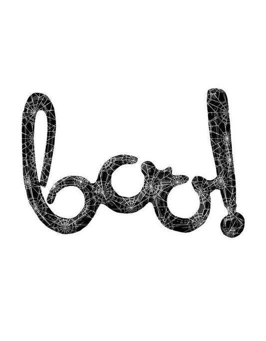 BOO SPIDER WEB SCRIPT FOIL MYLAR BALLOON