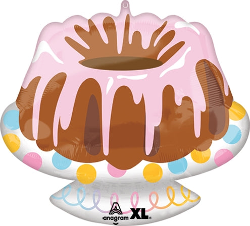 Birthday Bundt Cake Balloon, 17" Foil