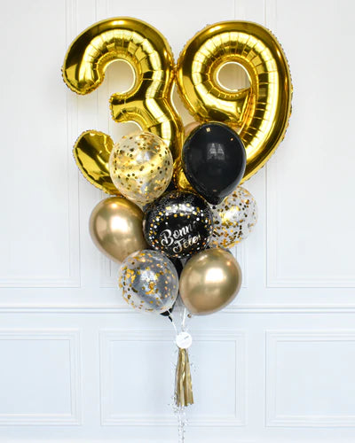 Black & Gold Bouquet 13 pc