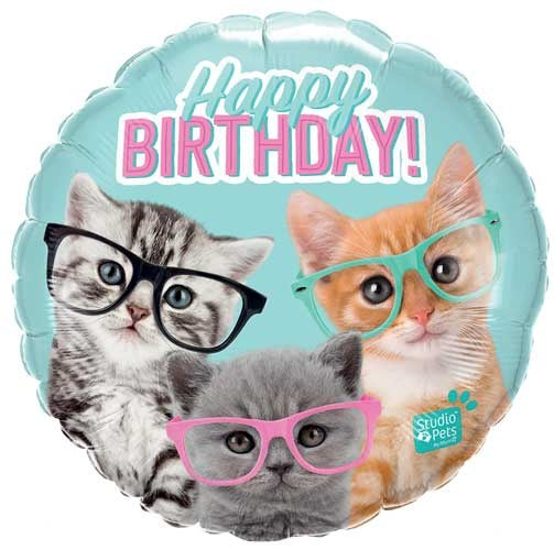 Kittens & CATS Birthday 18in MYLAR