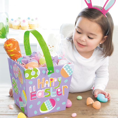 Lilac Easter Paper Easter Egg Hunt Bucket