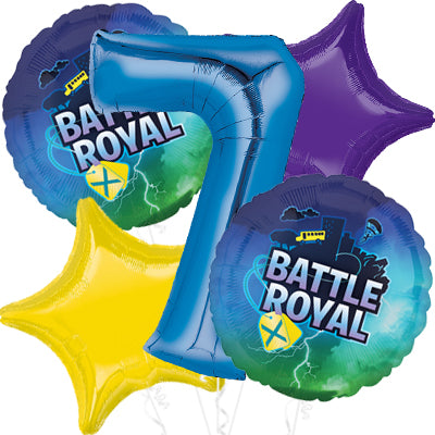 BATTLE ROYAL Yellow FORTNITE INSPIRED GIANT BALLOON BOUQUET