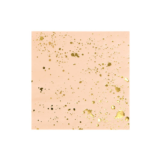 Pale Peach Splash Paper Napkins