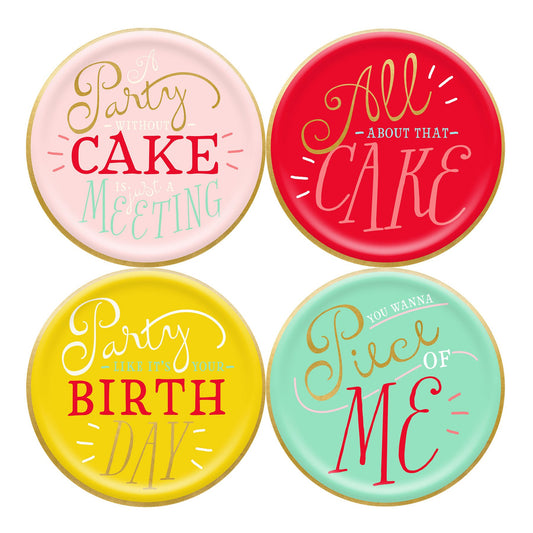HIP HIP HOORAY CAKE PLATE SET