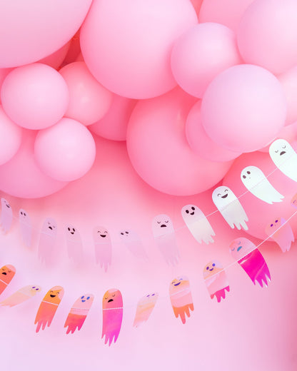 HAPPY HAUNTING IRIDESCENT MINI BANNER SET