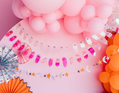 HAPPY HAUNTING IRIDESCENT MINI BANNER SET