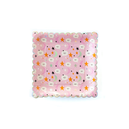 HAPPY HAUNTING 9" SCALLOPED PLATE