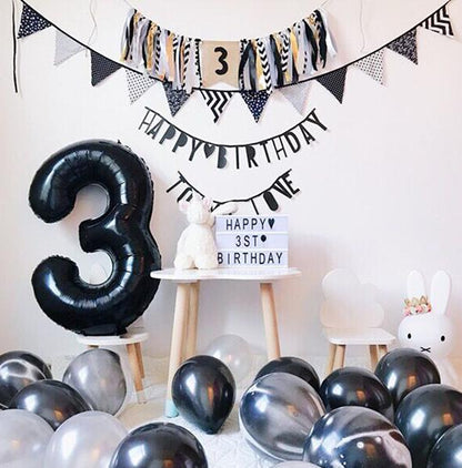 Black 34'' Number Balloon