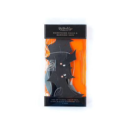 Halloween Honeycomb and Bat Decor