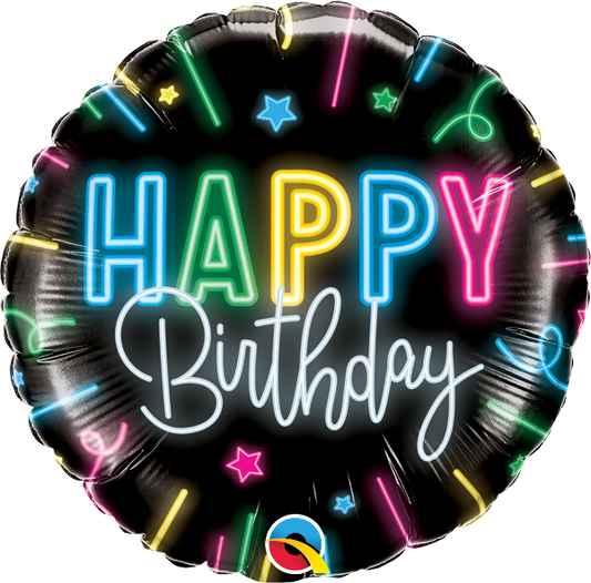 Neon Birthday Balloon 18''