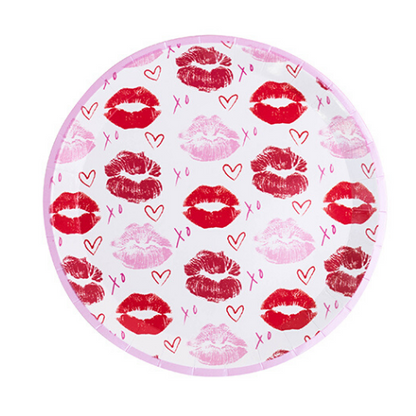 Lip Print Stuck on You Dessert Plates