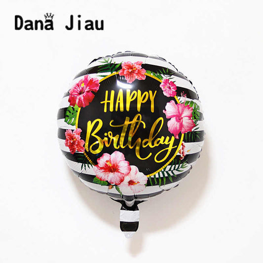 Floral Metallic Gold Balloon