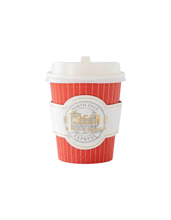 NORTH POLE EXPRESS MINI PAPER COFFEE CUPS 8CT  $11.49