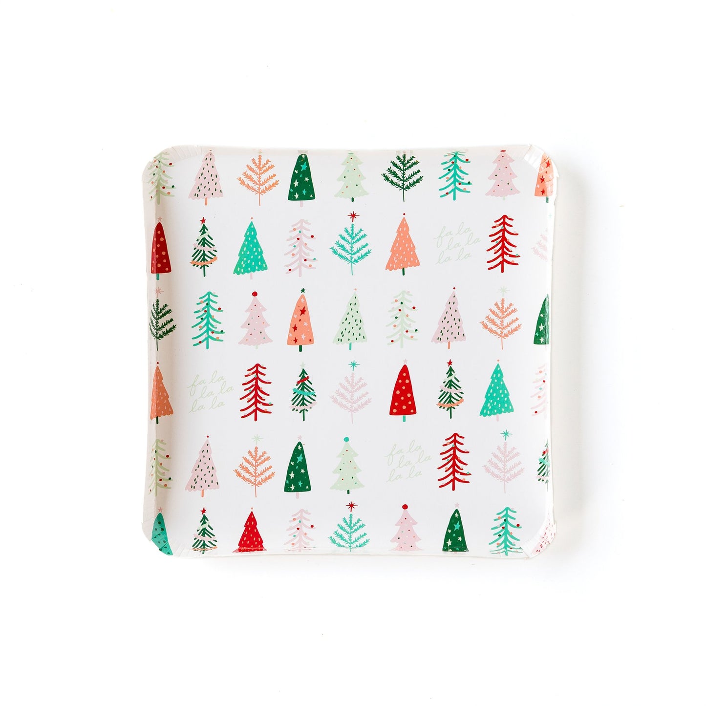 Festive Christmas Tree Dinner 9" Plates, Set of 12 Plates*