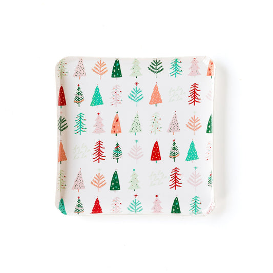 Festive Christmas Tree Dinner 9" Plates, Set of 12 Plates*