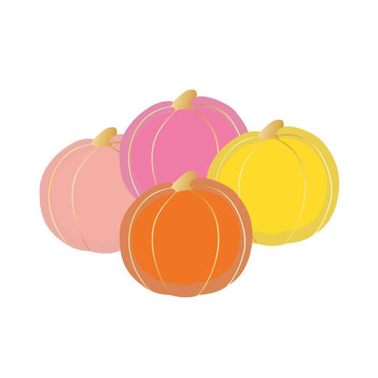 ASSORTED PUMPKIN SHAPED PAPER PLATES