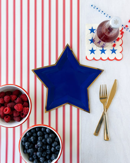 BLUE STAR PLATES SHAPED DESSERT PLATES