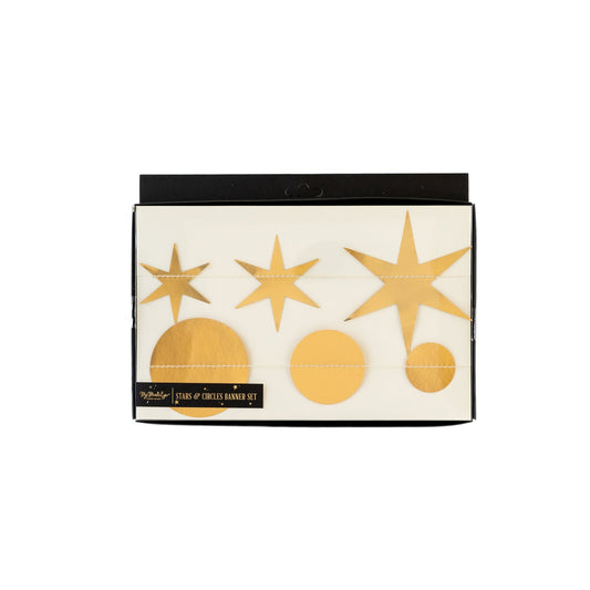 TUXEDO STAR & CIRCLE BANNER SET