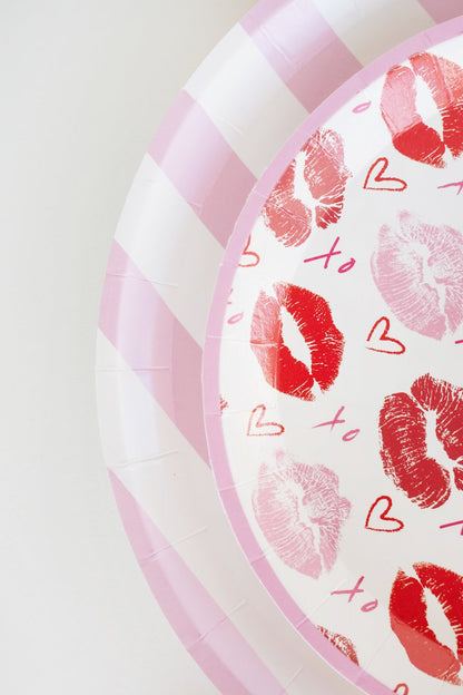 Candy Striped Struck on You Dinner Plates