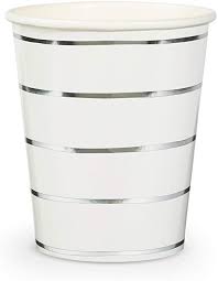 frenchie striped silver cups