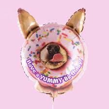 Dog & Doughnut Yummy Birthday 33'' Shape Foil Balloon