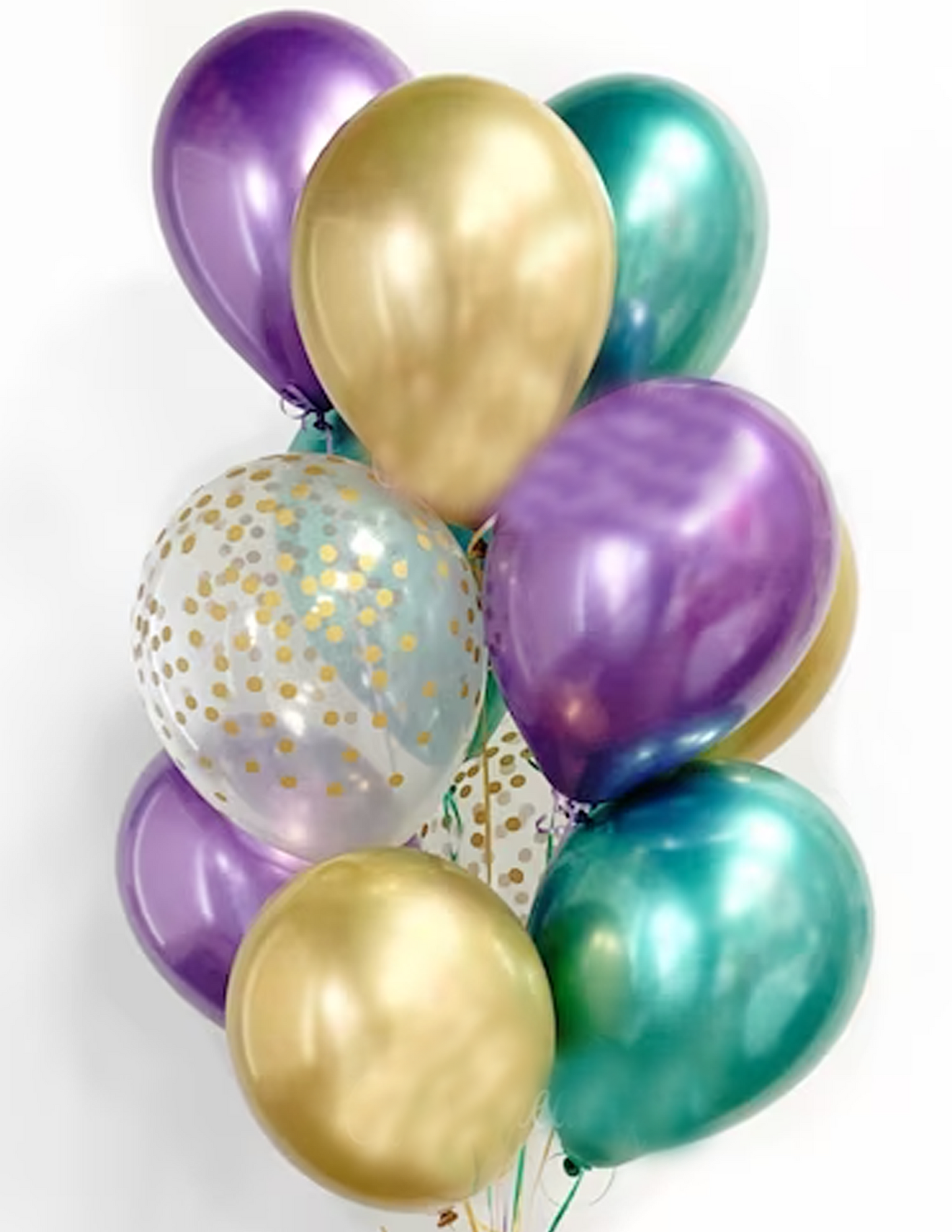 MARDI GRAS Theme Chrome 12pc Bouquet