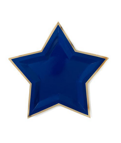 BLUE STAR PLATES SHAPED DESSERT PLATES