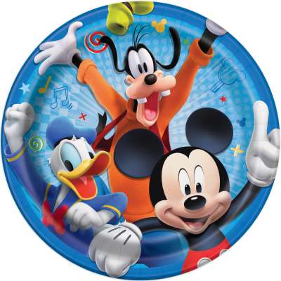 Disney Mickey Roadster Round 9" Dinner Plates 8ct