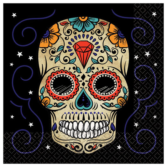 Sugar Skull Lunch Napkins 36ct