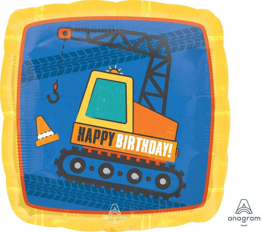Construction Birthday Balloon