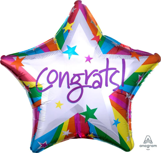 Rainbow Congrats Star Balloon