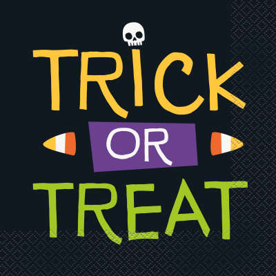 Skeleton Trick or Treat Luncheon Napkins 16ct