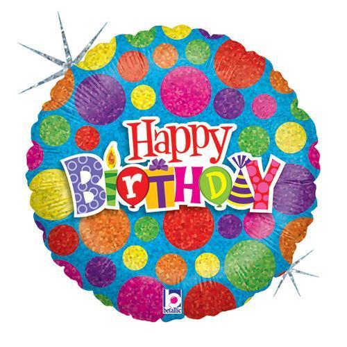 Birthday Dotted Glitter 18'' Balloon