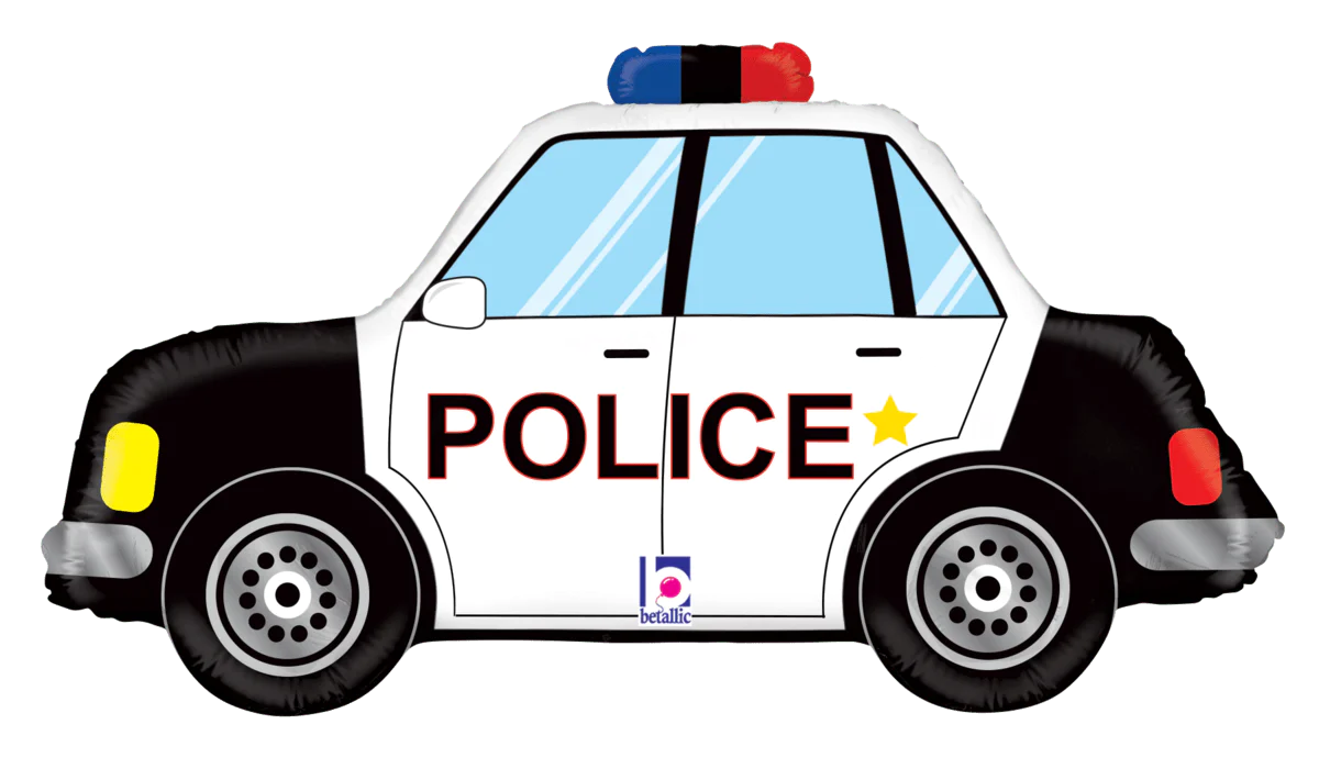 Police Car shape foil balloon