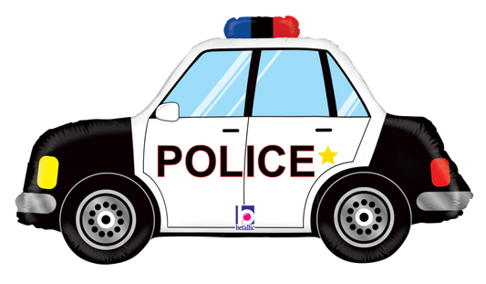 Police Car shape foil balloon