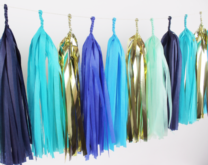 Blue Party Tassel Garland Kit