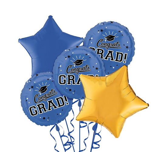 Congrats Grad Blue Bouquet 5pc
